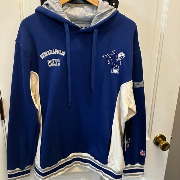 Blue and white Indianapolis Colts Embroidered NFL Team Hoodie - Picture 3 of 11